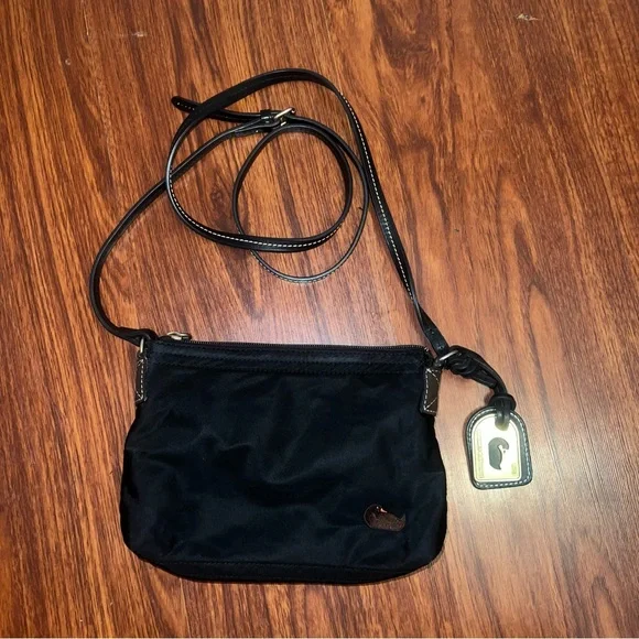 Dooney & Bourke Black Crossbody Bag with Gold Accents - Picture 2 of 10